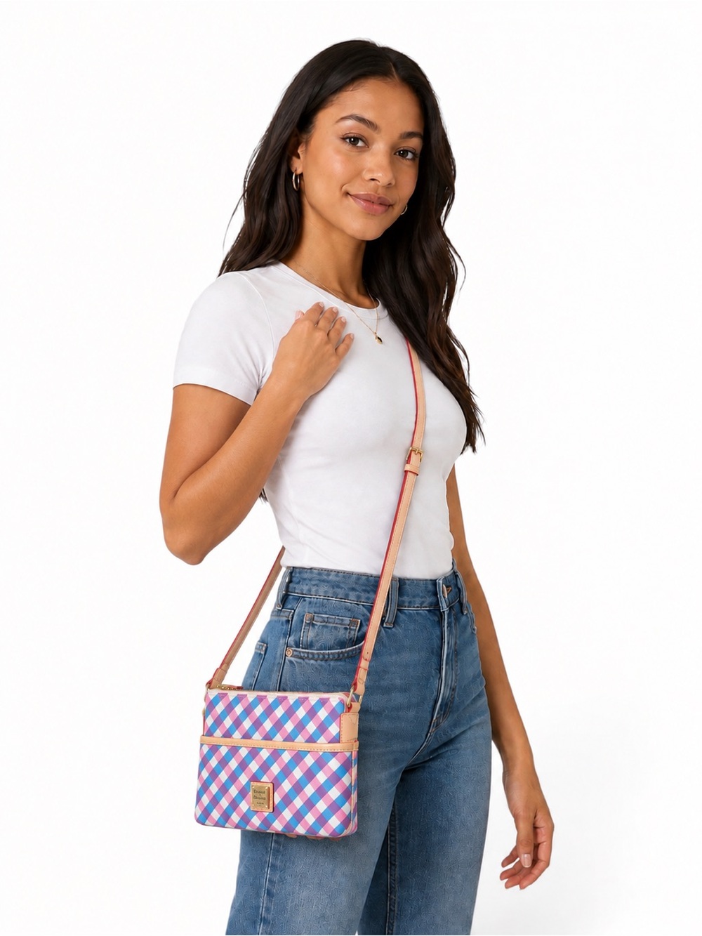 NWT Dooney & Burke Crossbody Bag Gingham Pattern